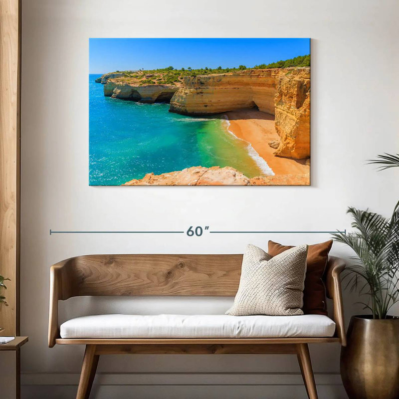 Ravi Golden Rock Cliff Portugal, 30" H x 45" W