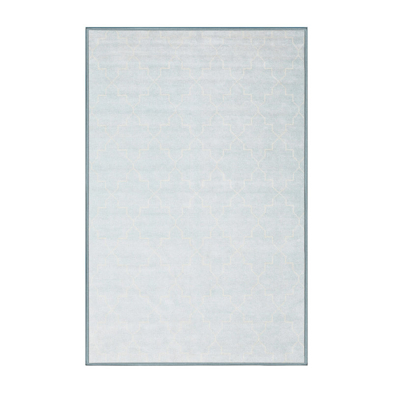 Tapis contemporain gris / blanc, Rectangle 5 pi x 7 pi