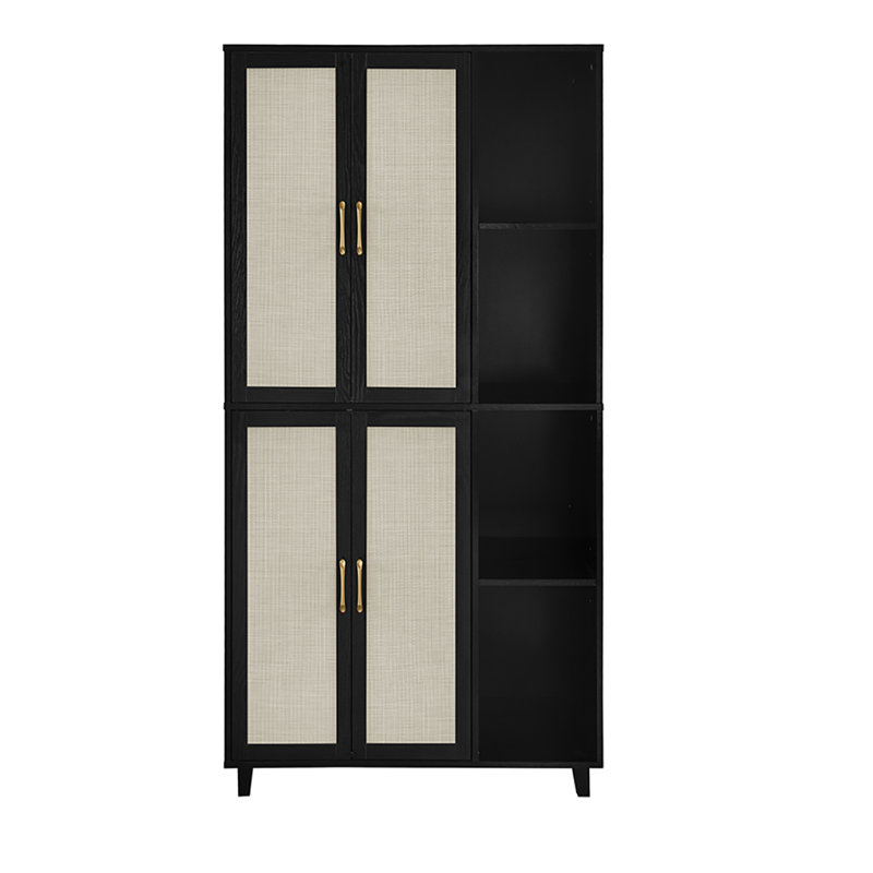 Medium Density Fiberboard (MDF) Storage System, Noir