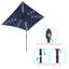 Parasol de marché rectangulaire éclairé 120 po x 78 po Dorando-243047129