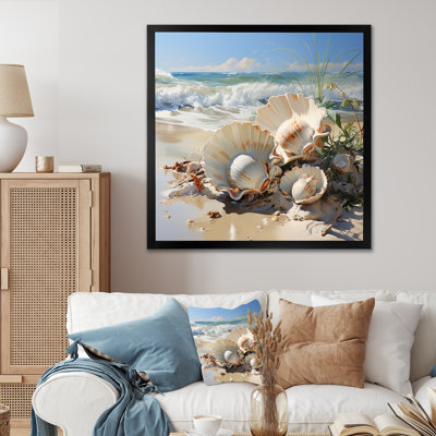 " Beige Clam Ocean Whispers II "