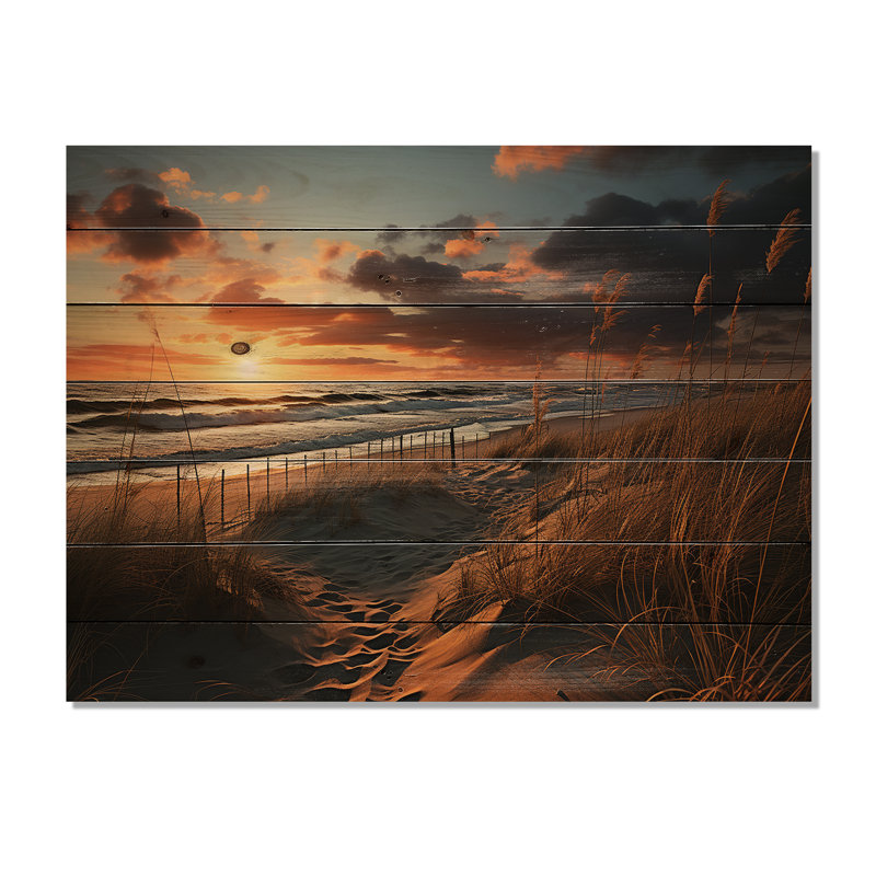 Photo de plage Sables d'or XXII sur bois, H 10 po x l 20 po x P 0,78 po