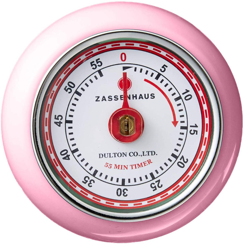 Minuterie de cuisine rétro Zassenhaus, Rose