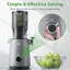 Presse-agrumes à froid avec presse-agrumes à gros débit de 4,35 po, machine à jus de fruits entiers à mastication lente-107821763