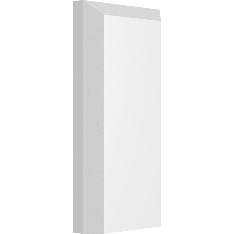 Standard Foster Plinth Block with Beveled Edge, 4" H x 2" W x 0.5" D