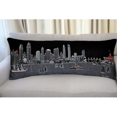 San Diego Skyline Lumbar Decorative Pillow