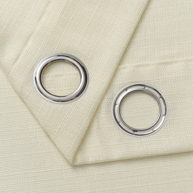 Ensemble de rideaux en polyester filtrant la lumière Draycott (ensemble de 2), L 52 po x L 84 po, Beige