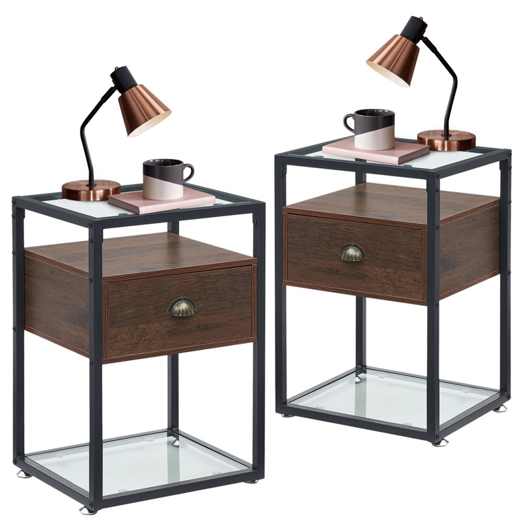 Audrinah 15.7'' W Metal Nightstand