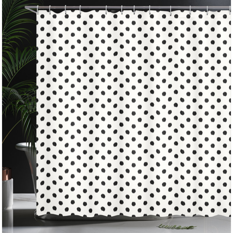 Shower Curtain with Hooks Included, 75"H x 69"W