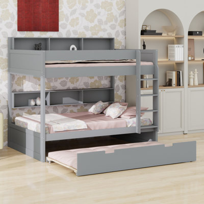Bunk Bed Featuring a  Trundle Bed