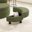Fauteuil demi-tonneau rond pivotant surdimensionné avec repose-pieds demi-lune et double rangement-116928398