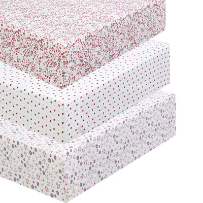 100% Cotton Floral Fitted Sheet