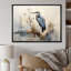 «Blue Great Heron In Miminal Harmony» sur toile-2062923919-2043472921