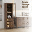 Armoire à linge autoportante en chêne brossé brun 20 po Cerrito-132847885
