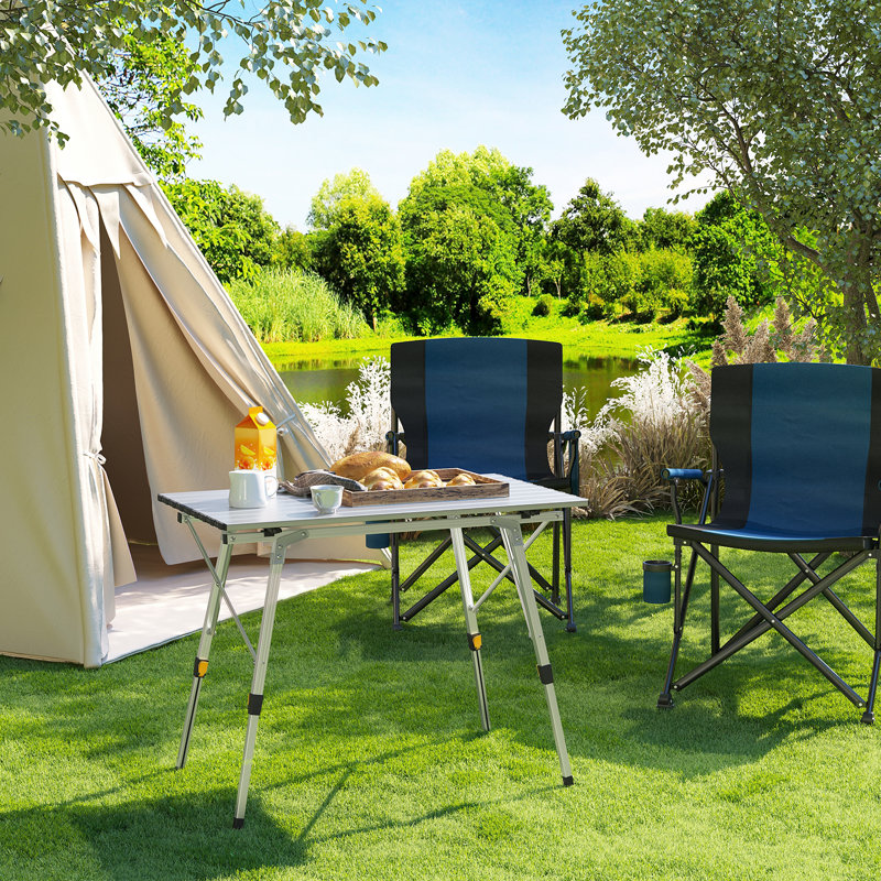 Morrice Dakota Fields Rectangular Camping Table, 69cm H x 90cm L x 52cm D, White