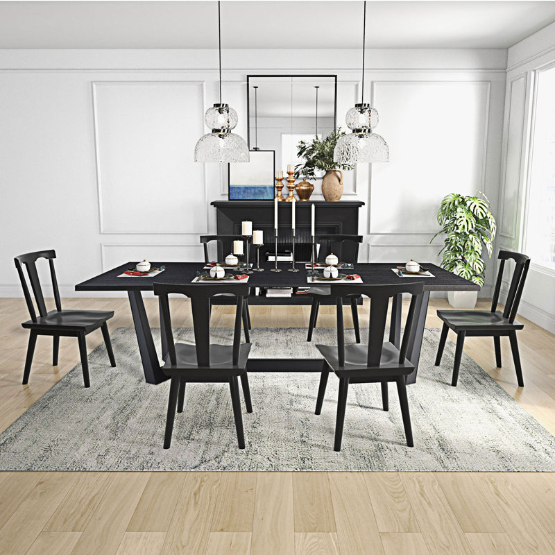 Table de salle à manger rectangulaire, table de salle à manger moderne Mid-Century, H 29,69 po x L 70,91 po x l 35,48 po