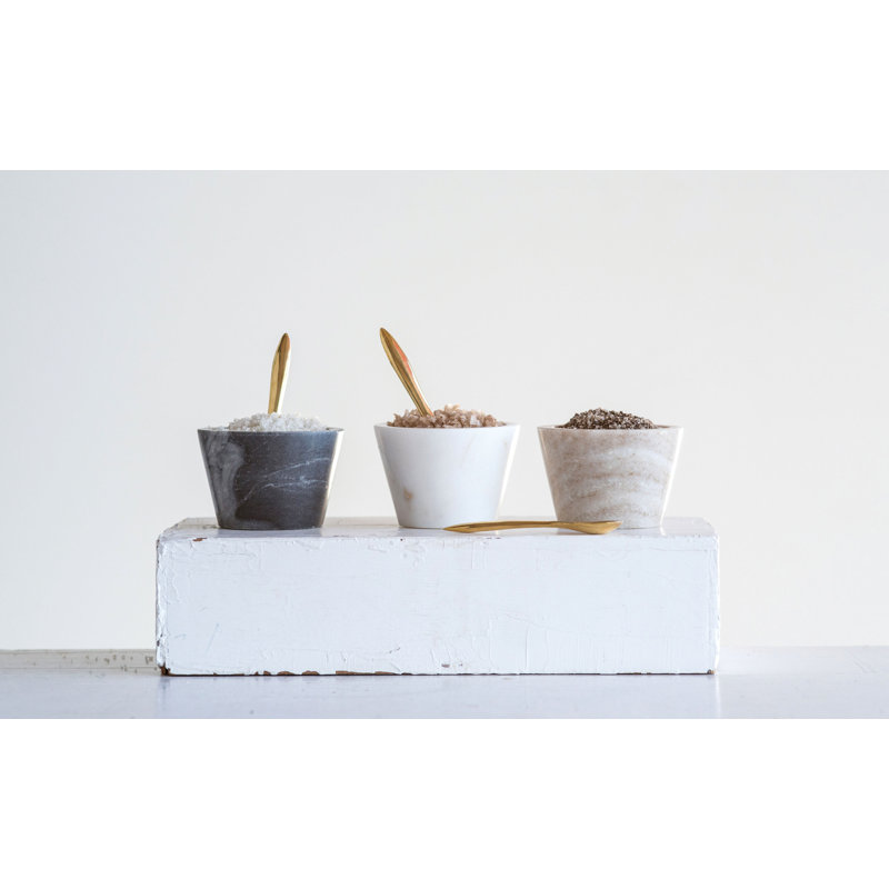 Mavis Marble Salt Cellar Set