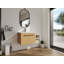Meuble-lavabo mural peu encombrant avec lavabo en résine et tablettes de rangement-131577035-131577036