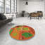 Tapis orange à motif/vert sea-1799676843