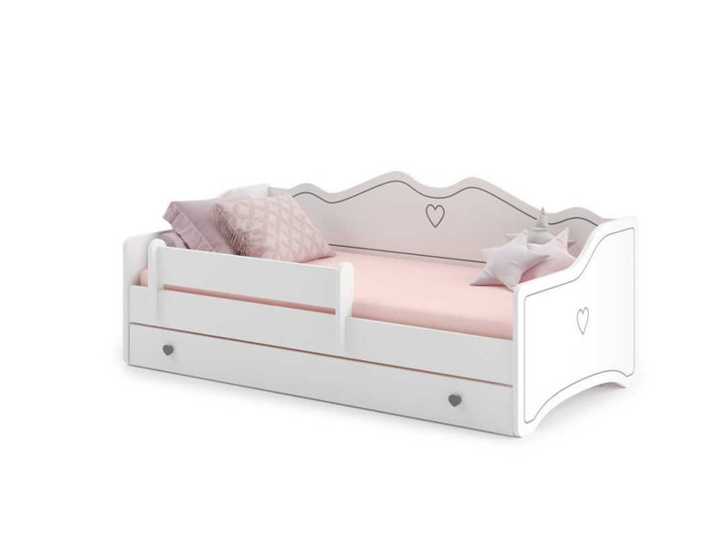 Emma children's bed, Cot Bed / Toddler (70 x 140cm), Grey
