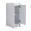 Armoire de rangement autoportante 12 po, portes à fermeture douce, blanc brillant