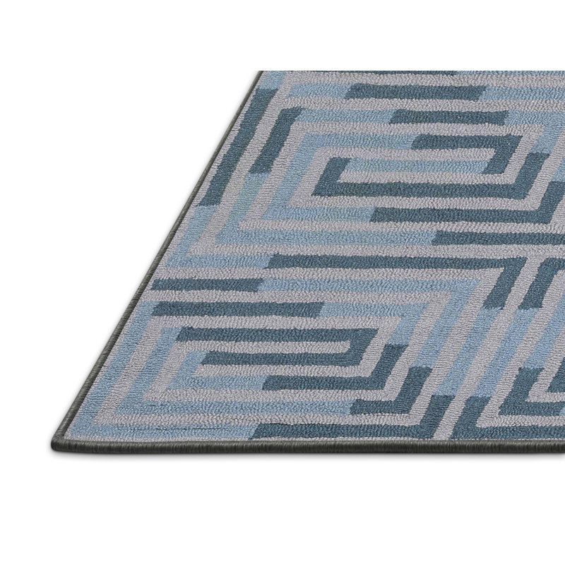 Tapis gris zone contemporaine, Rectangle 5 pi x 7 pi