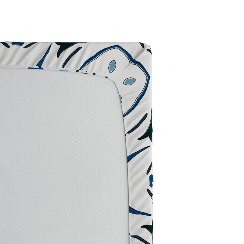 Microfiber Geometric Fitted Sheet, Full Fitted Sheet