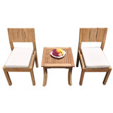 Meda Outdoor 3 - Piece Teak Bistro Set