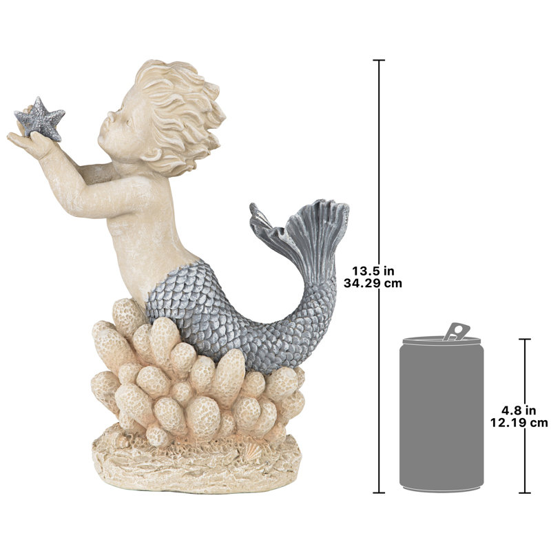 Statue de jardin Merboy avec coquillage