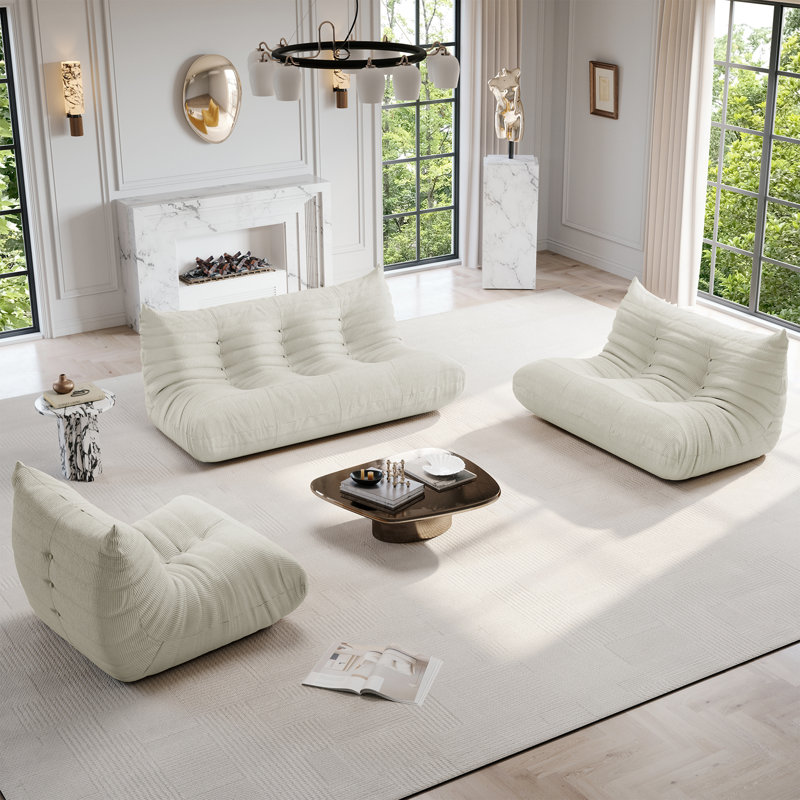 Canapé paresseux, canapé rembourré sans accoudoirs, méridienne de fauteuil à billes Fireside, canapé à plancher à compression Canapé à billes moderne et confortable en plusieurs couleurs pour le salon