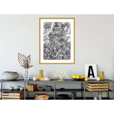 Scene from the Apocalypse The Four Vengeful Angels Latin edition by Albrecht Dürer -Framed Giclee Print