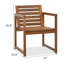 Solid Wood Patio Armchair (Set of 2)-1051815702