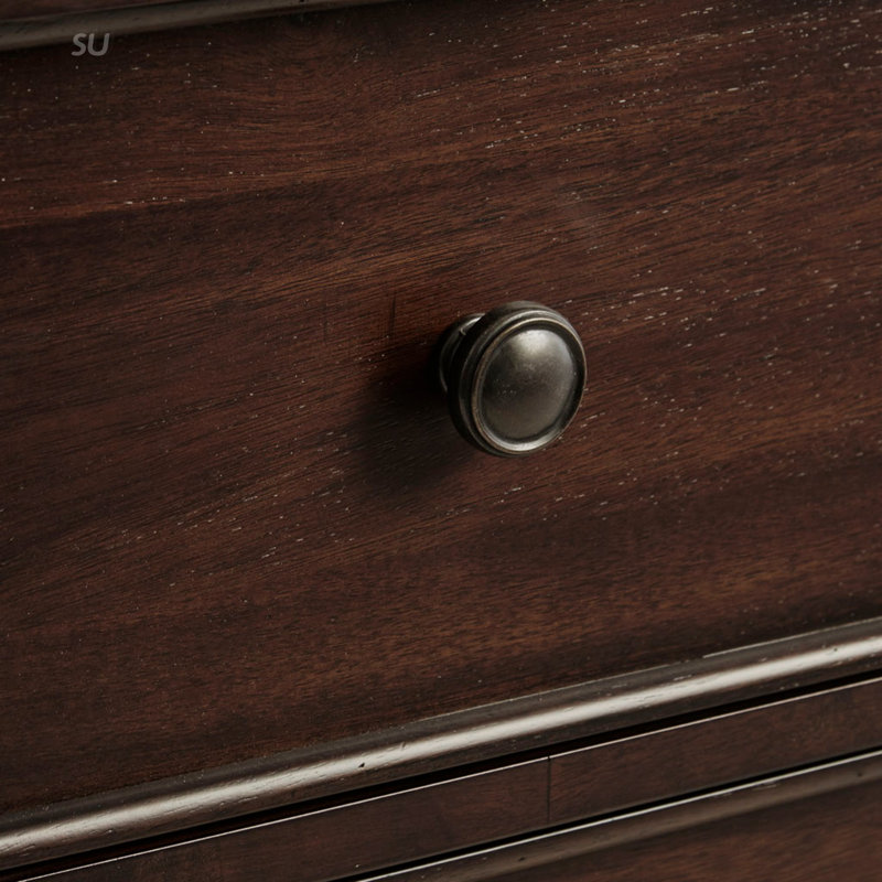 2 Drawer 36'' W Solid Wood Chest, Morocco Brown