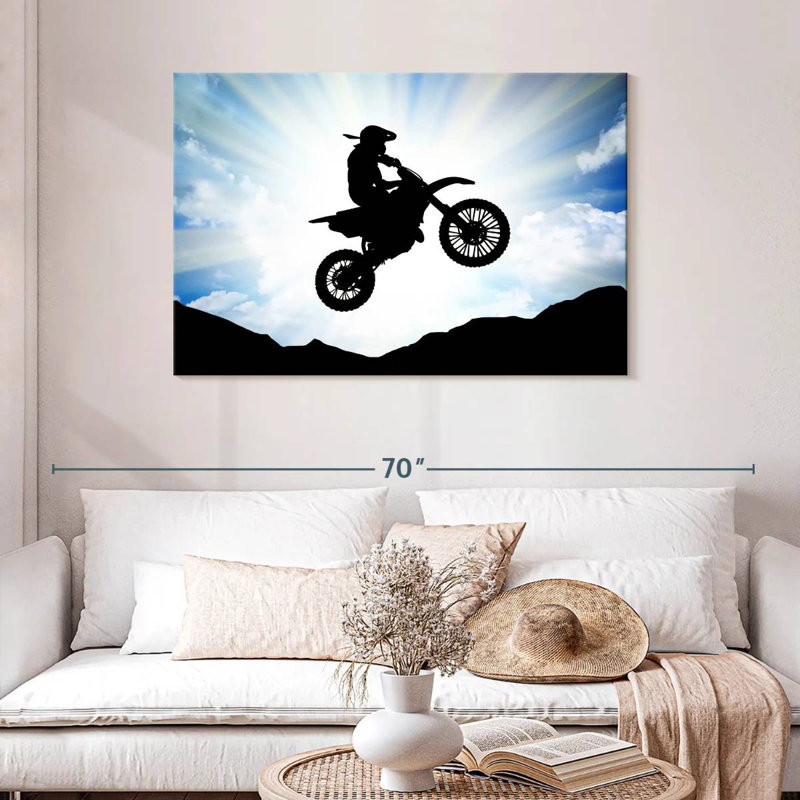 Sireci Motocross Rider, 30" H x 45" W