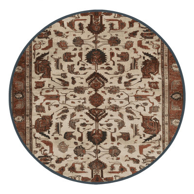 Machine Washable Persian Brown Area Rug