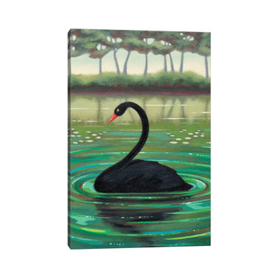 «Black Swan» par Antoinette Kelly, reproduction d'art sur toile tendue
