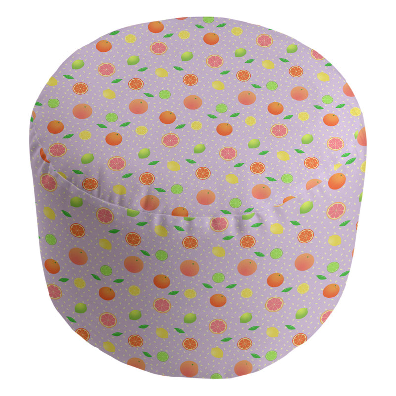 Repose-pieds Avicia, Fleur rose / orange tigre