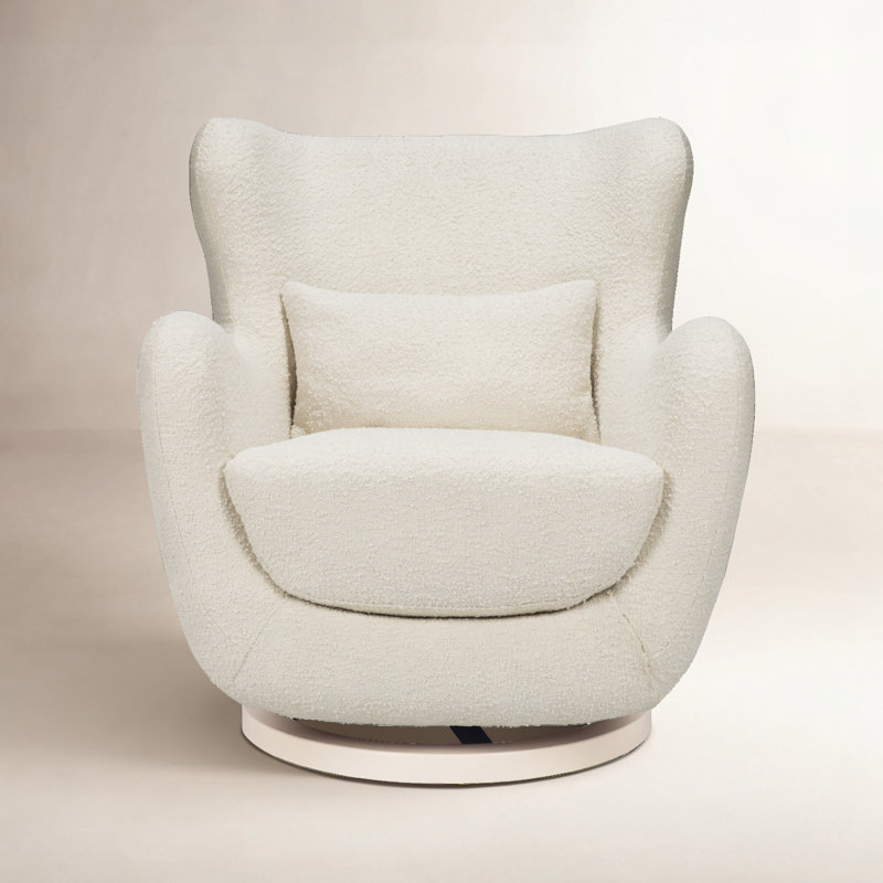 Solstice Swivel Glider in Boucle, Ivory Boucle