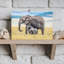 Elephant Mother And Calf Peaceful Contemporary Elephant Nature Wildlife Wall Art Print by Jeffrey C. Sink - 1 Piece Wrapped Canvas Wall Art-504051552