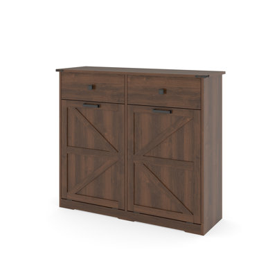 Farmhouse Double Tilt Out Trash Cabinet for 20 Gallon Trash Cans