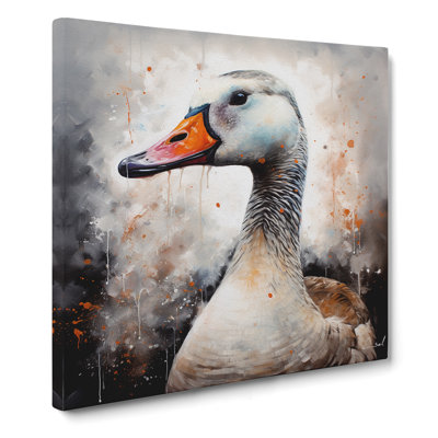 Goose Expressionism - Wrapped Canvas