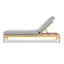 Chaise longue en teck Veluna