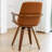 Modern Upholstered Leather Swivel Dining Chairs-596118770