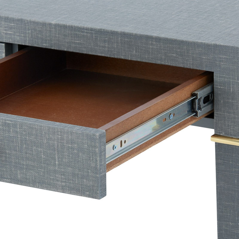 Claudette Writing Desk, Gray/Brass