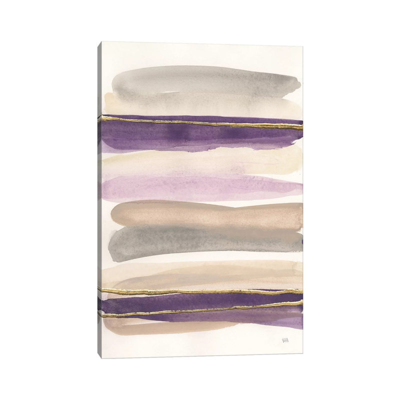 Gilded Amethyst I Crop by Chris Paschke - Wrapped Canvas Painting, 20.32 cm H x 30.48 cm W