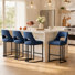 Tabouret de bar moderne à hauteur de comptoir 26,7 po avec structure en métal