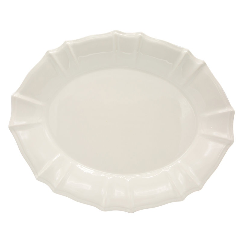 Plateau ovale Chloe, Blanc