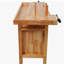 Établi professionnel 50 po en bois d'hévéa massif - 3 tiroirs, 1 porte d'armoire et tablette ouverte, finition naturelle pour garage, atelier de menuiserie et utilisation à la maison