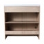 Meuble-lavabo de 36 pouces avec lavabo en résine blanche et porte d'armoire à fermeture en douceur - Ameublement Element-130597491