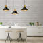 Robbie 1 - Light Black Pendant